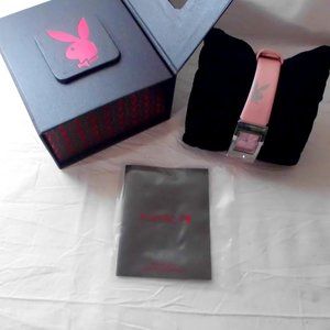 VTG Playboy Bunny Genuine Watch Baby Pink Hugh Hef